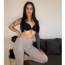 Graue Sportleggings